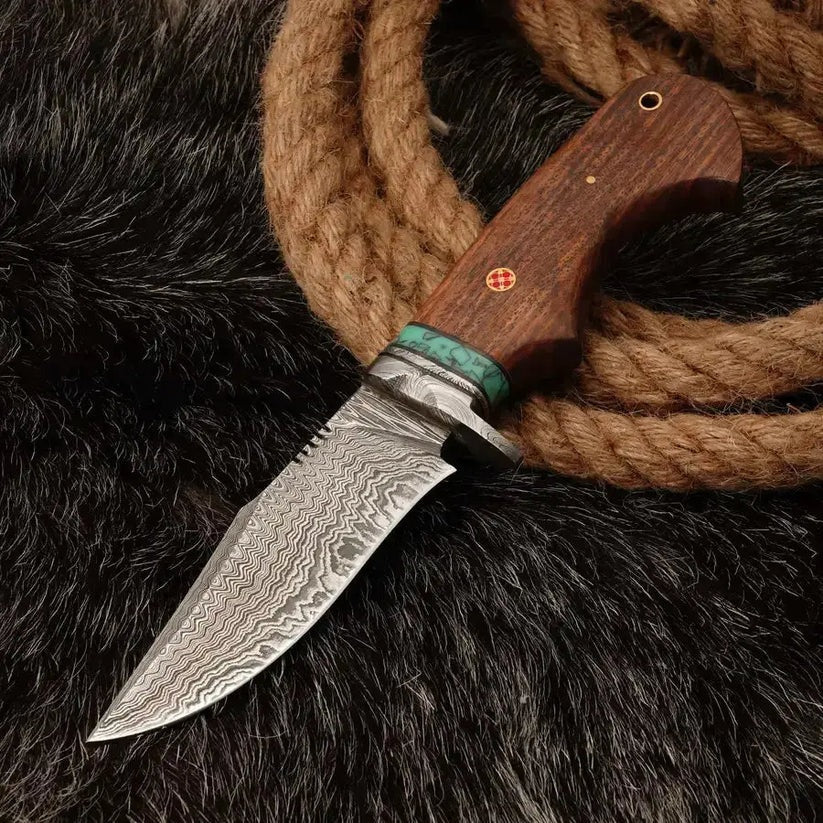 Damascus Hunting Knife, USA Made Hunting knife, Best Gift Ever, Gift For Men