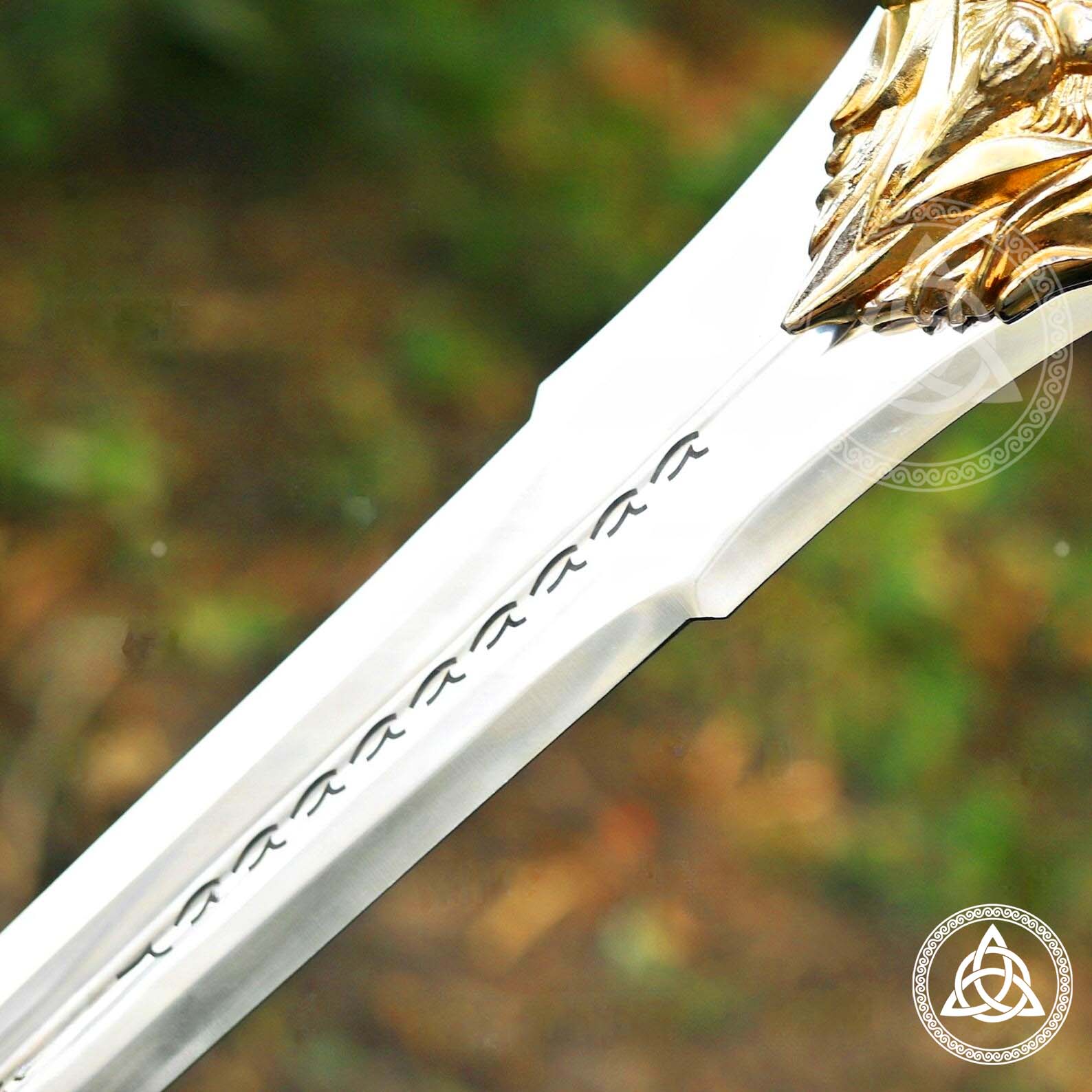 Handmade Warcraft Royal Guard Sword | Golden Lion Replica