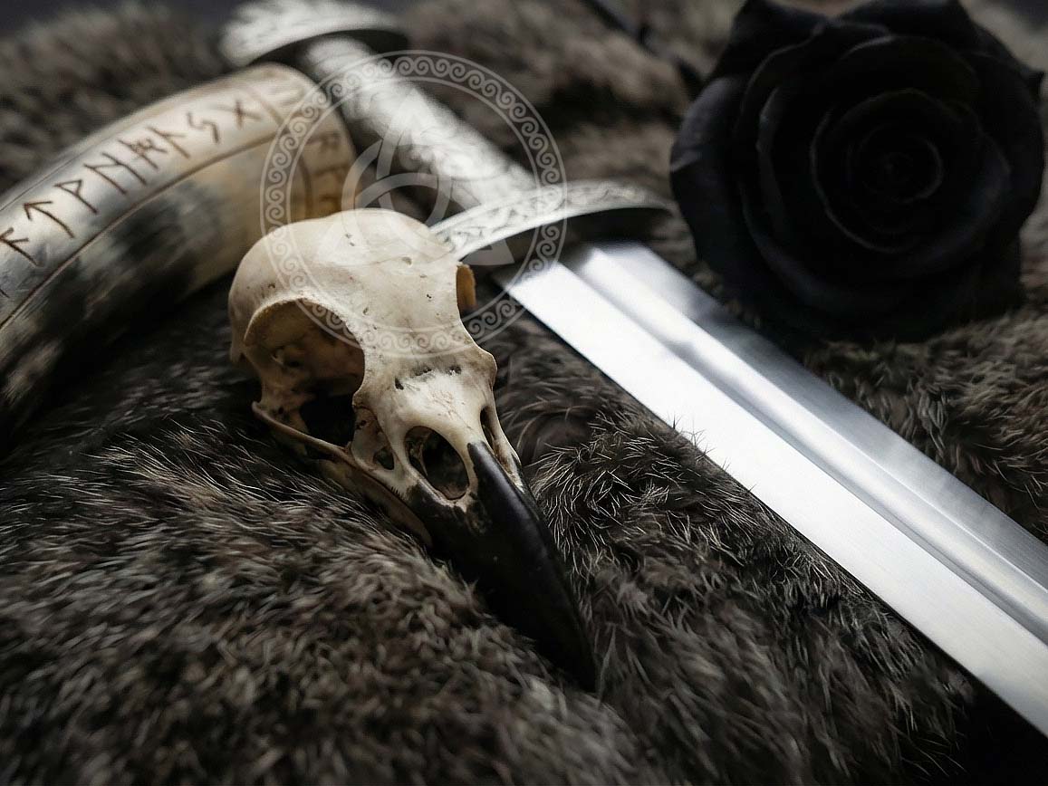 The Urnes Stave Viking Sword Replica With Leather Scabbard
