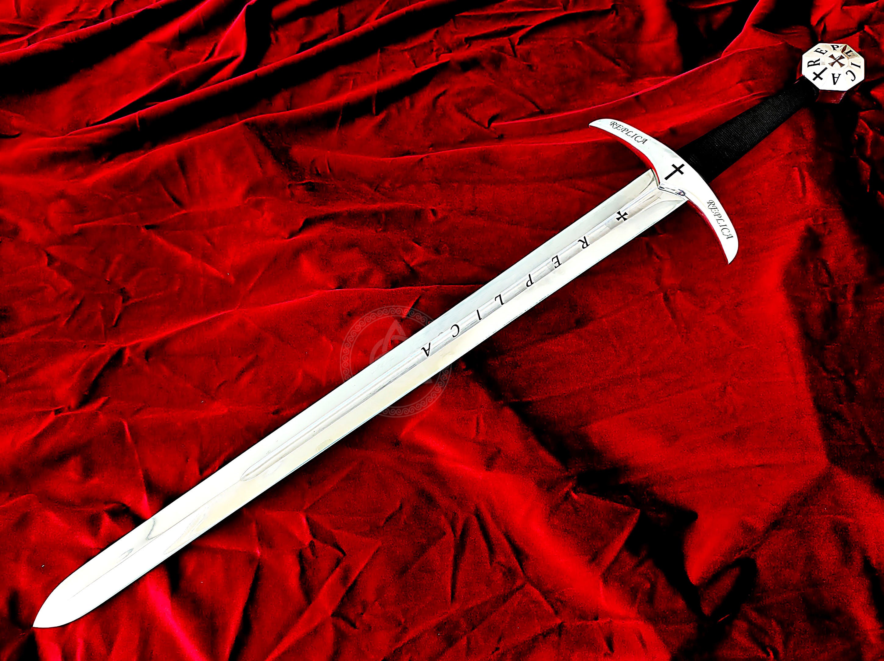 Templar Knight Medieval Sword Replica – Crusader Stainless Steel Collectible Blade