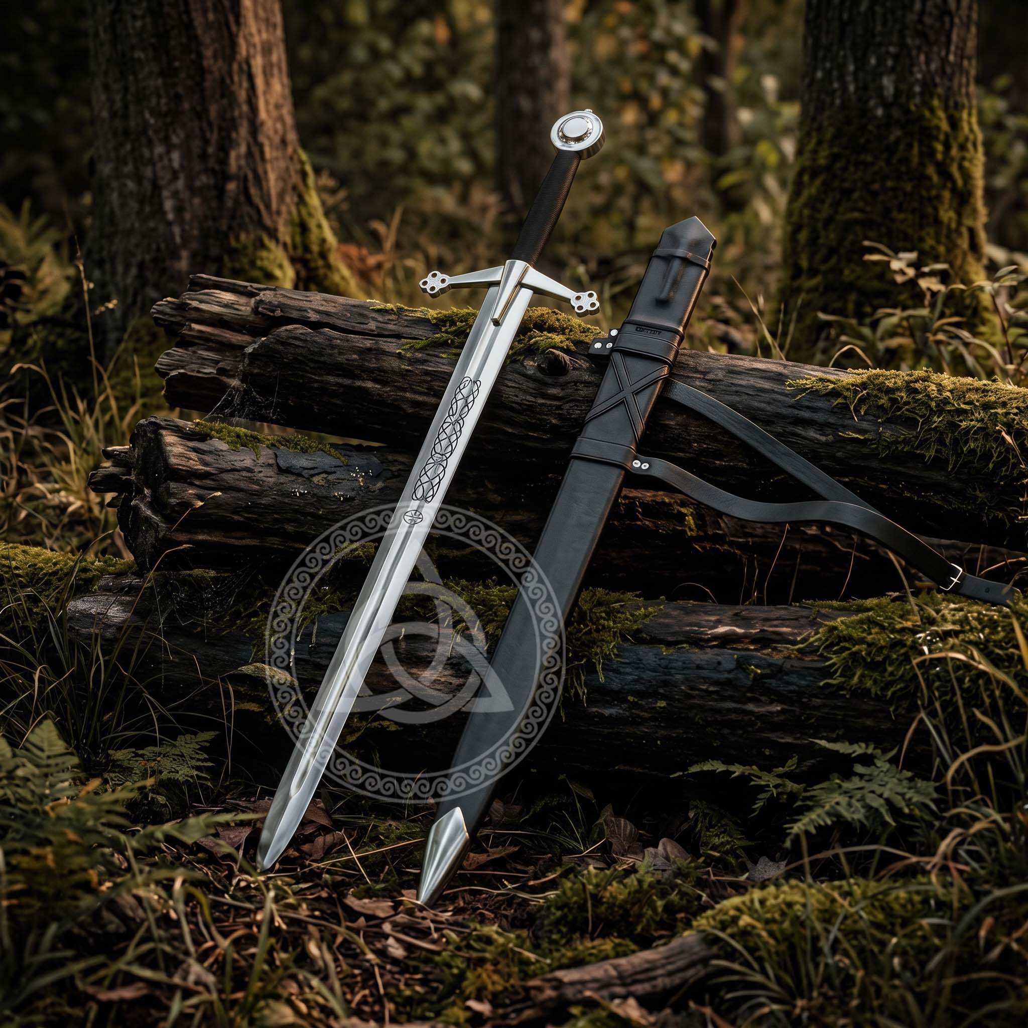 Handmade Scottish Sword & Scabbard – Medieval Highland Claymore Replica