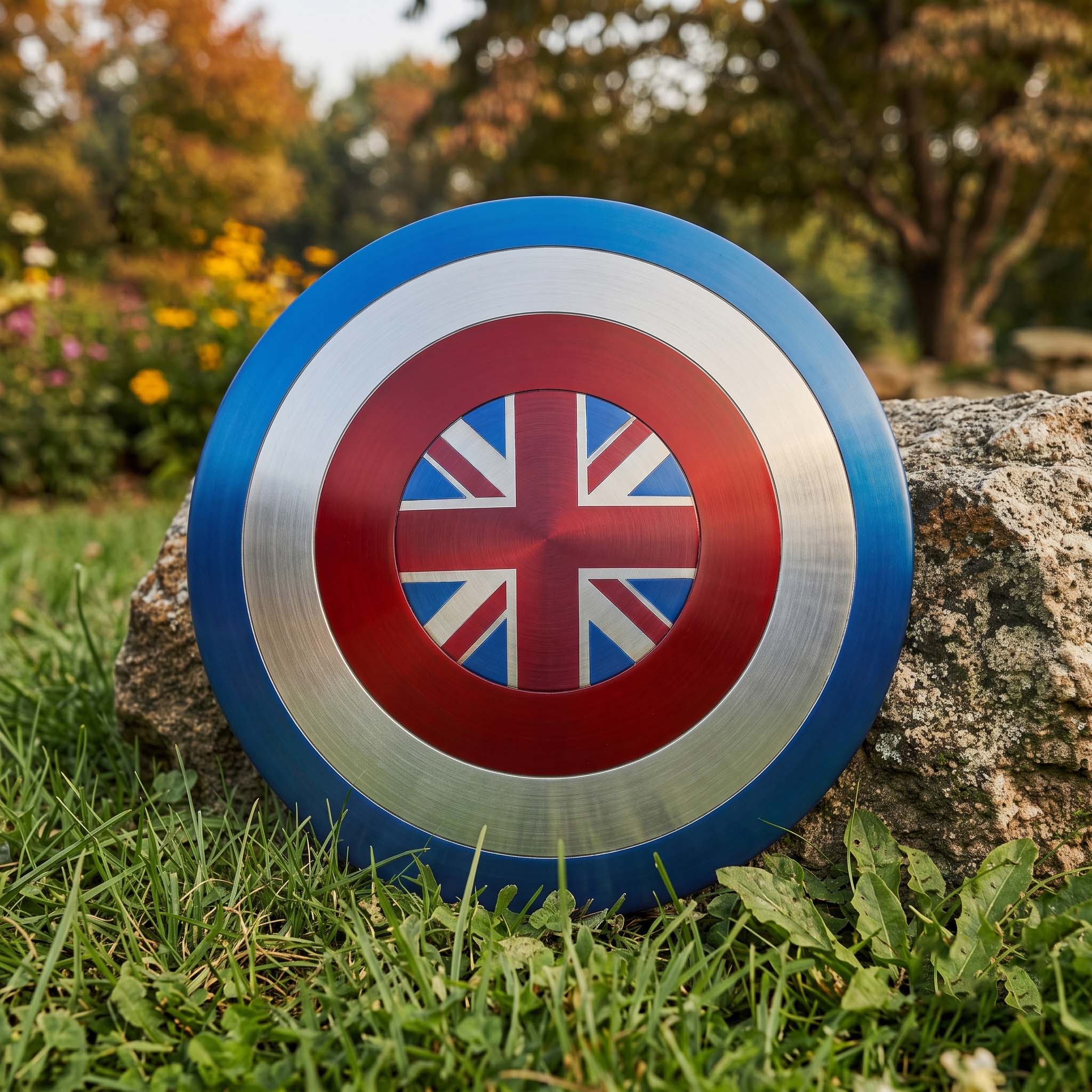 Handmade Captain England Marvel Shield Cosplay Prop Metal Replica