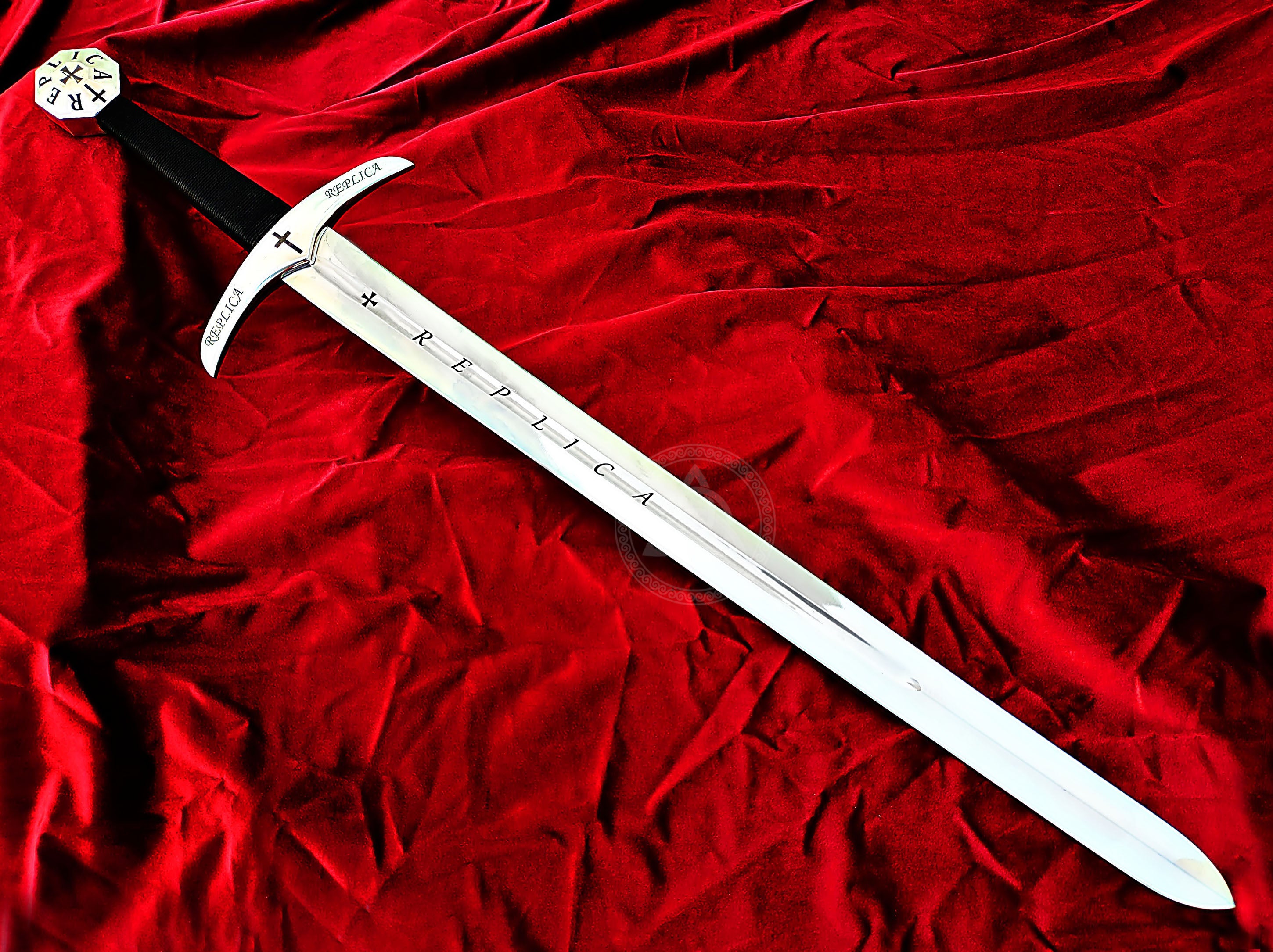 Templar Knight Medieval Sword Replica – Crusader Stainless Steel Collectible Blade