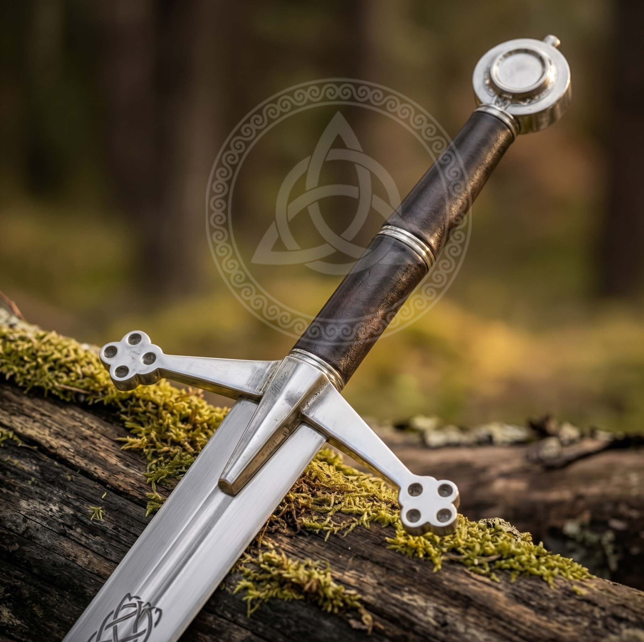 Scottish Claymore Sword with Celtic Engraved Blade | Medieval Replica