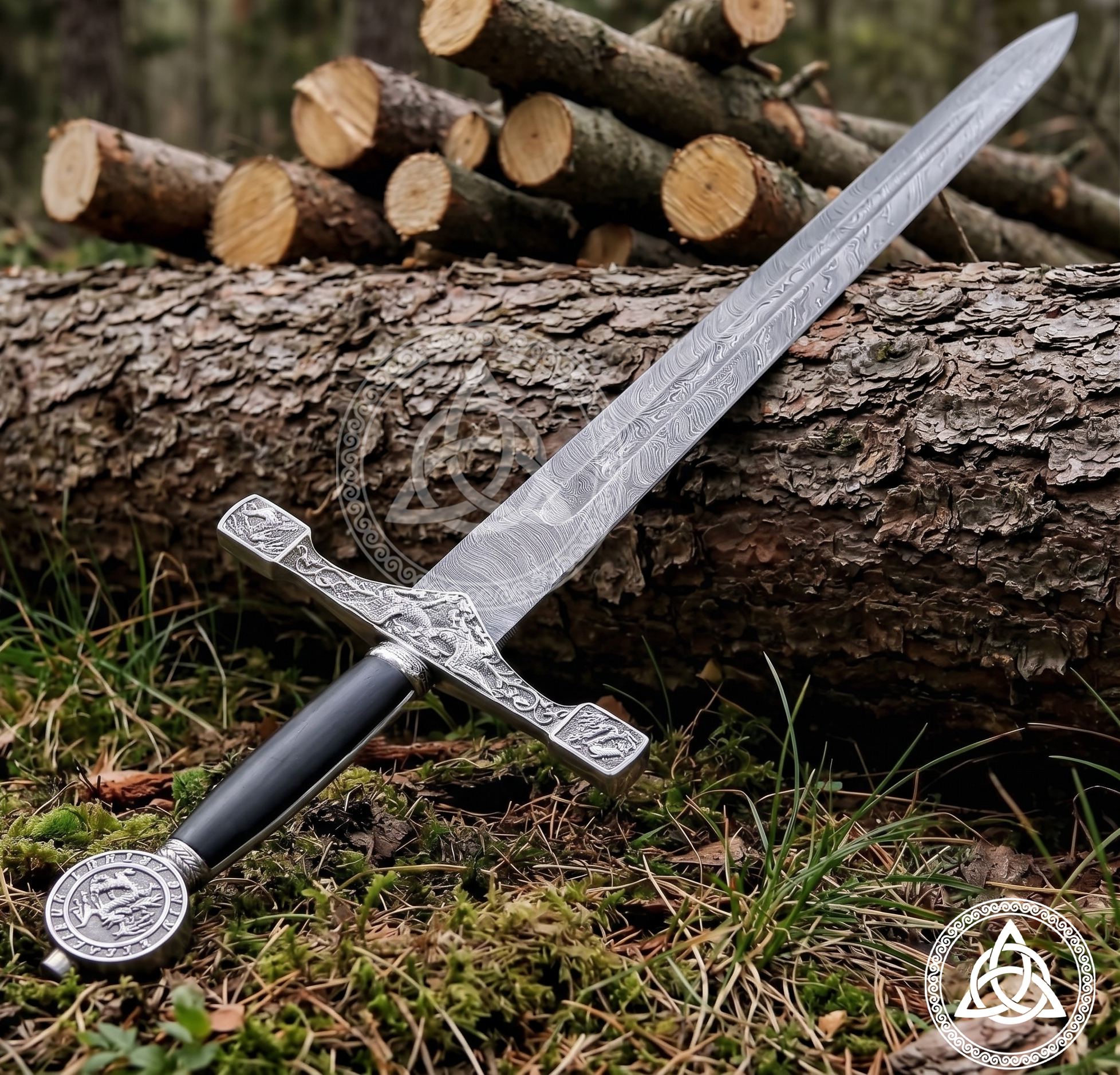 Handmade Damascus Steel King Arthur Excalibur Sword Replica