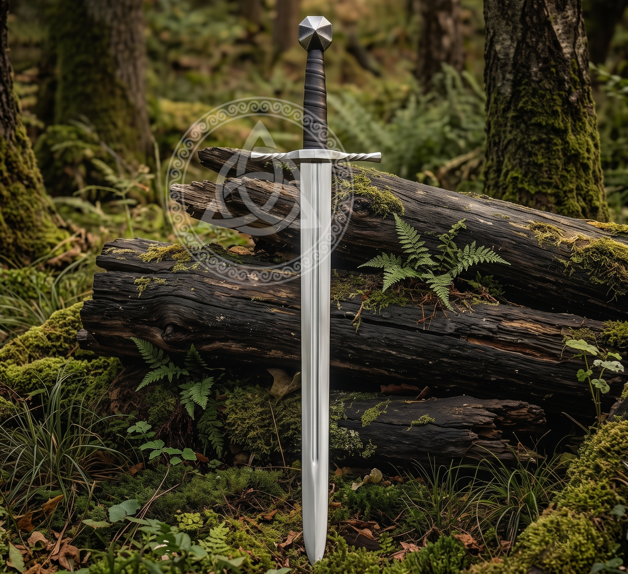 Custom Teutonic Knight Sword Replica with Scabbard - Medieval Blade