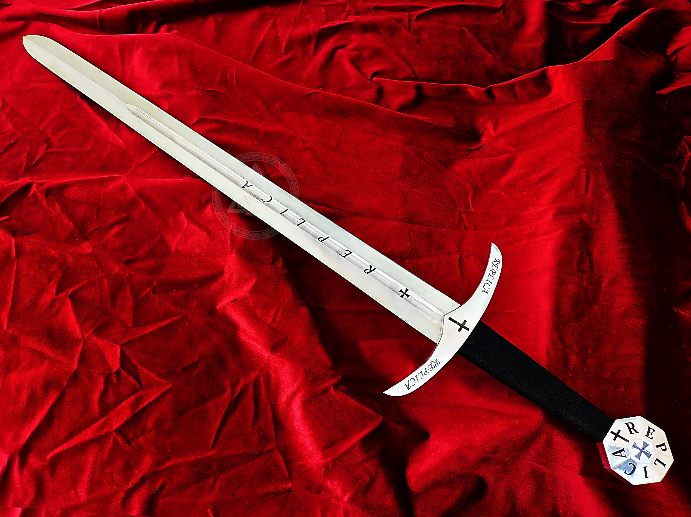 Templar Knight Medieval Sword Replica – Crusader Stainless Steel Collectible Blade