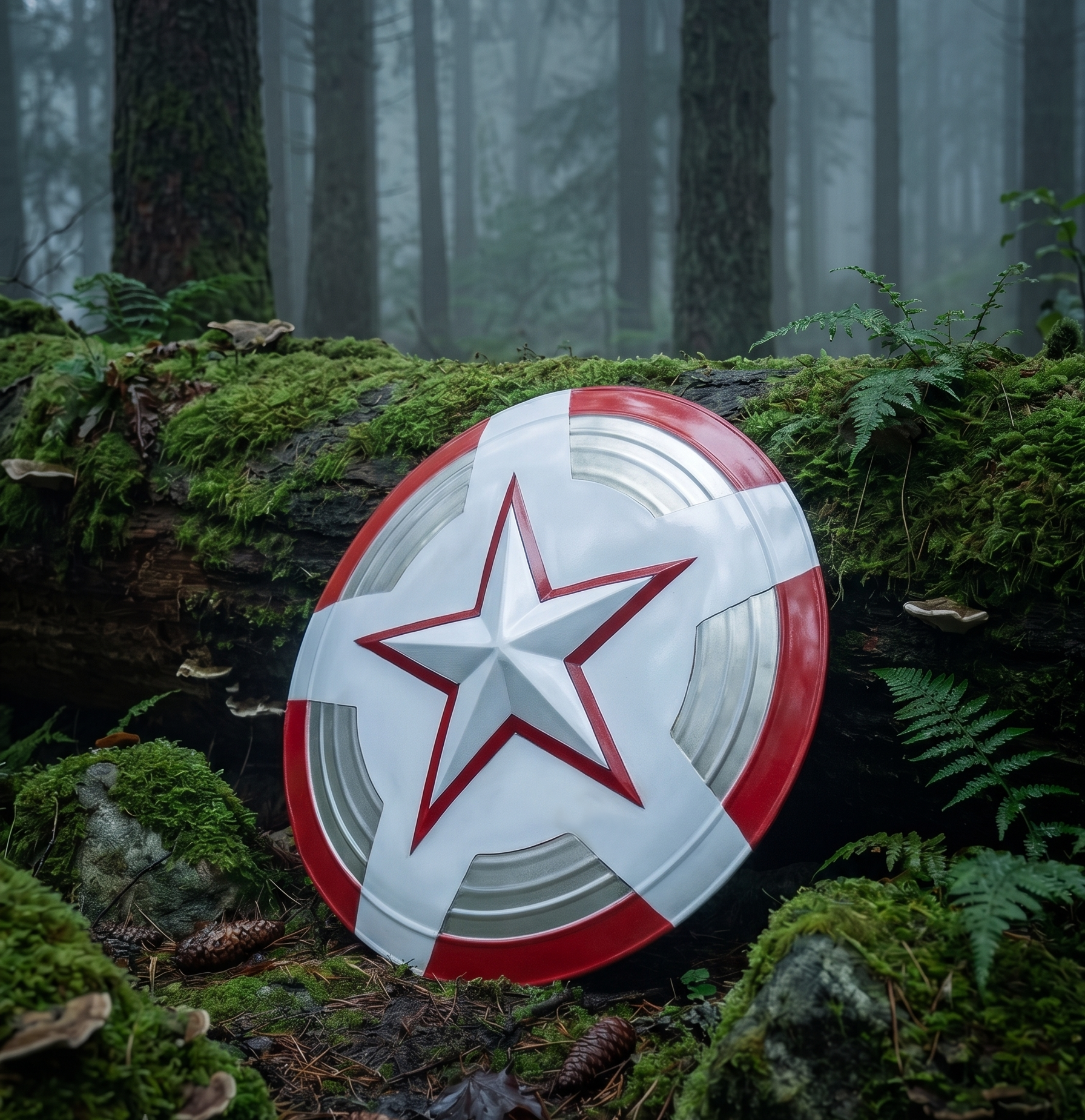 Handmade Red Guardian Shield Cosplay Prop Steel Metal Replica