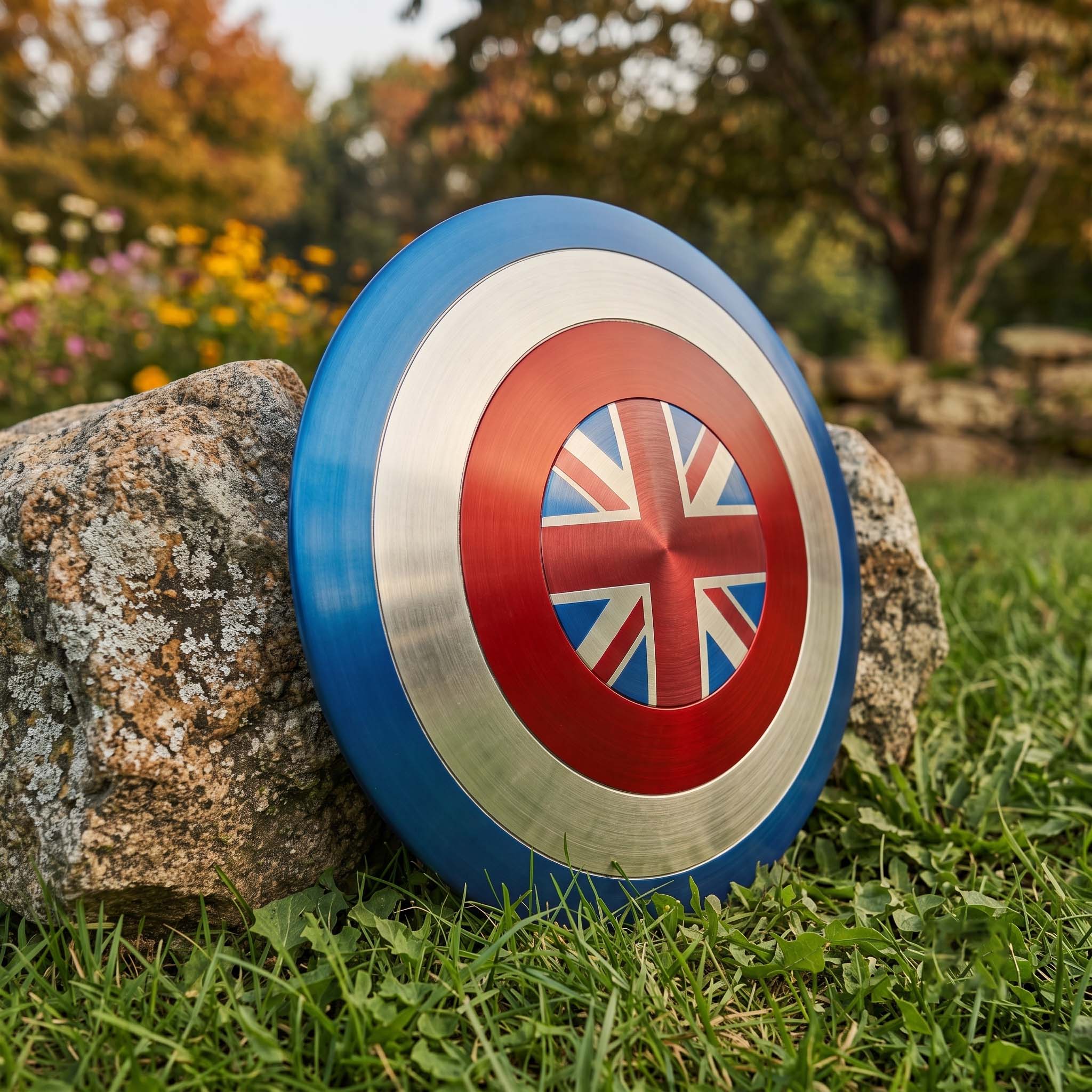 Handmade Captain England Marvel Shield Cosplay Prop Metal Replica