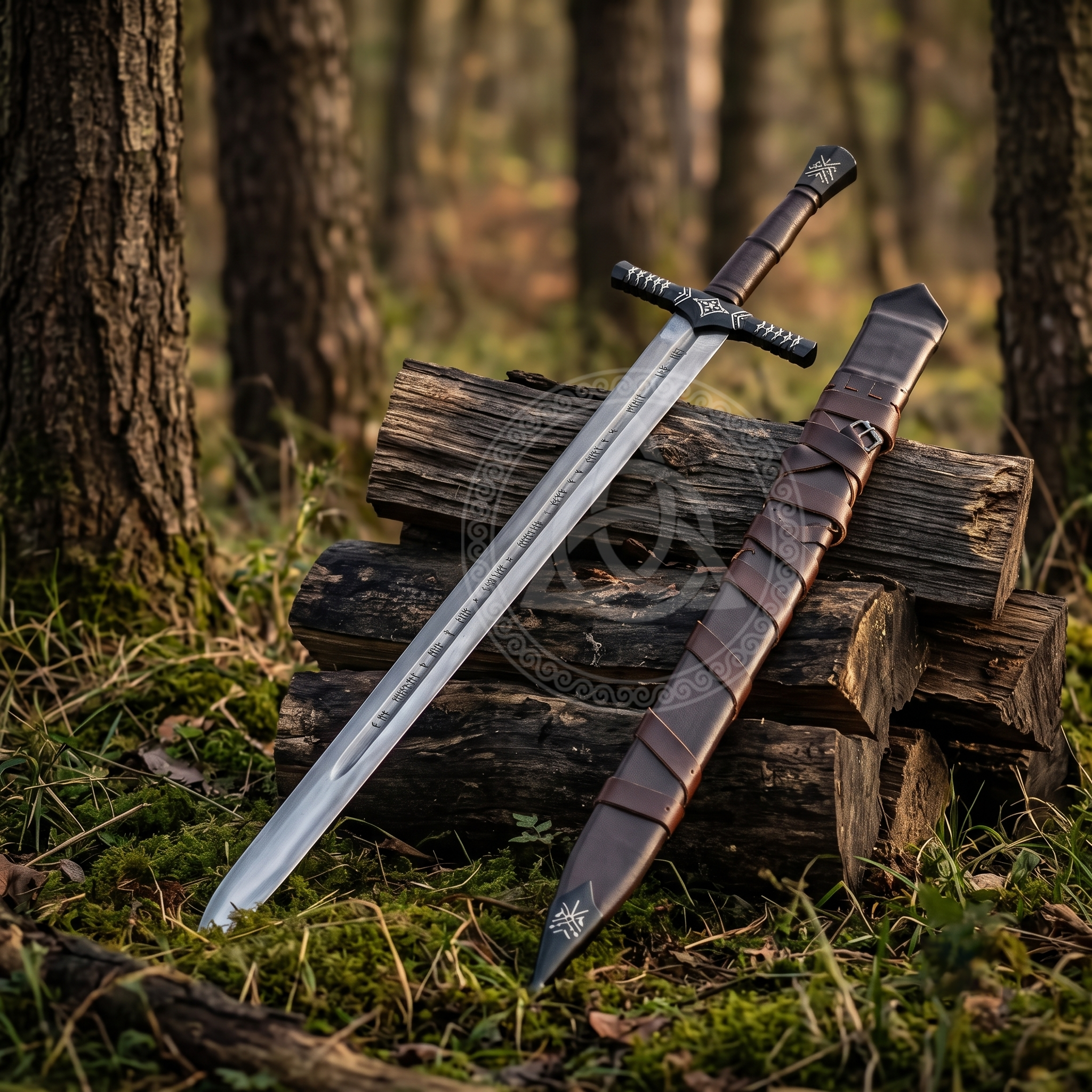 Handmade Medieval Viking Sword Replica with Scabbard – Norse Collectible