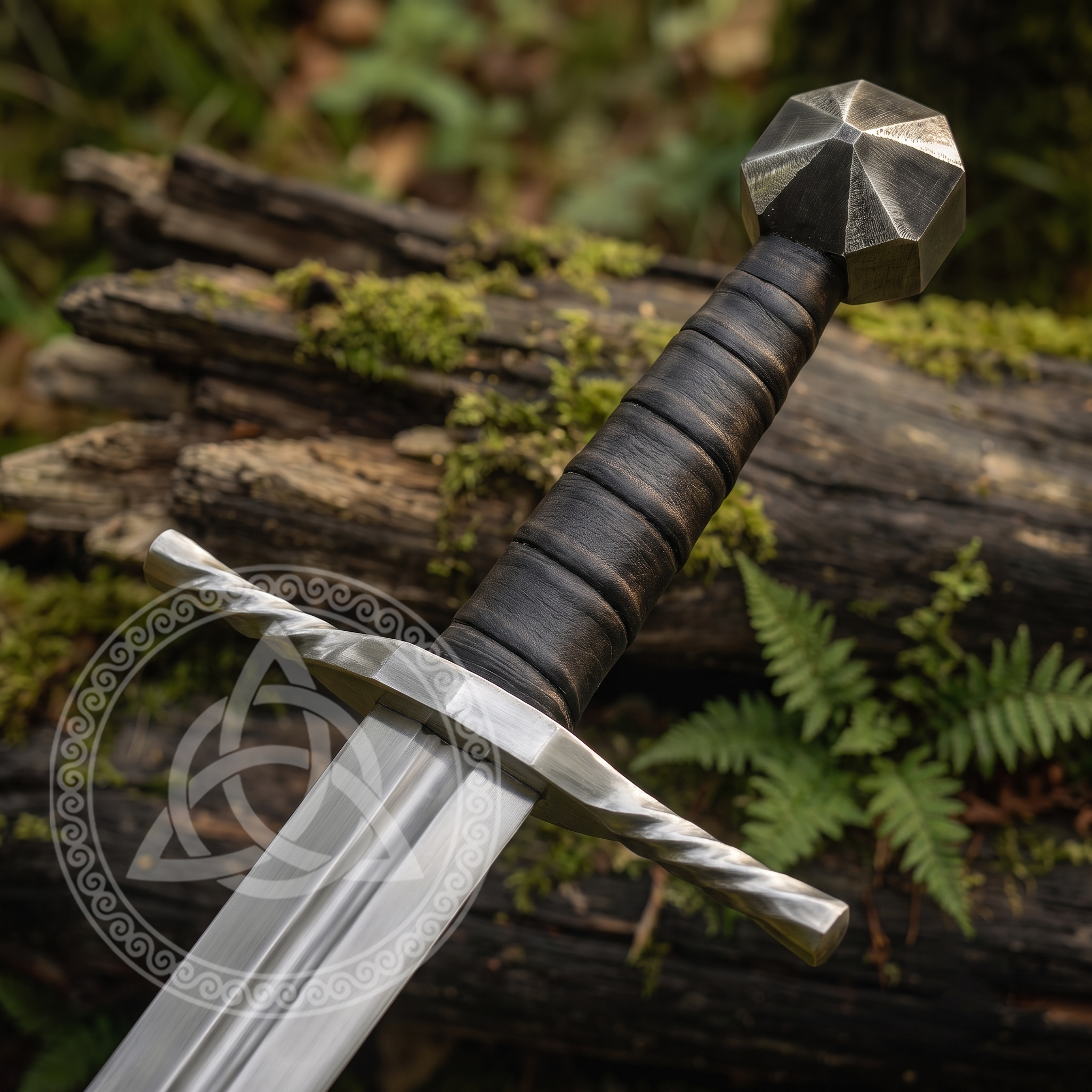 Custom Teutonic Knight Sword Replica with Scabbard - Medieval Blade
