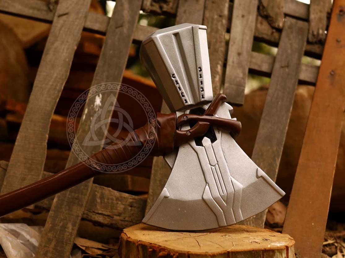 Thor Stormbreaker Axe Hammer 1:1 Scale Movie Prop Cosplay Replica