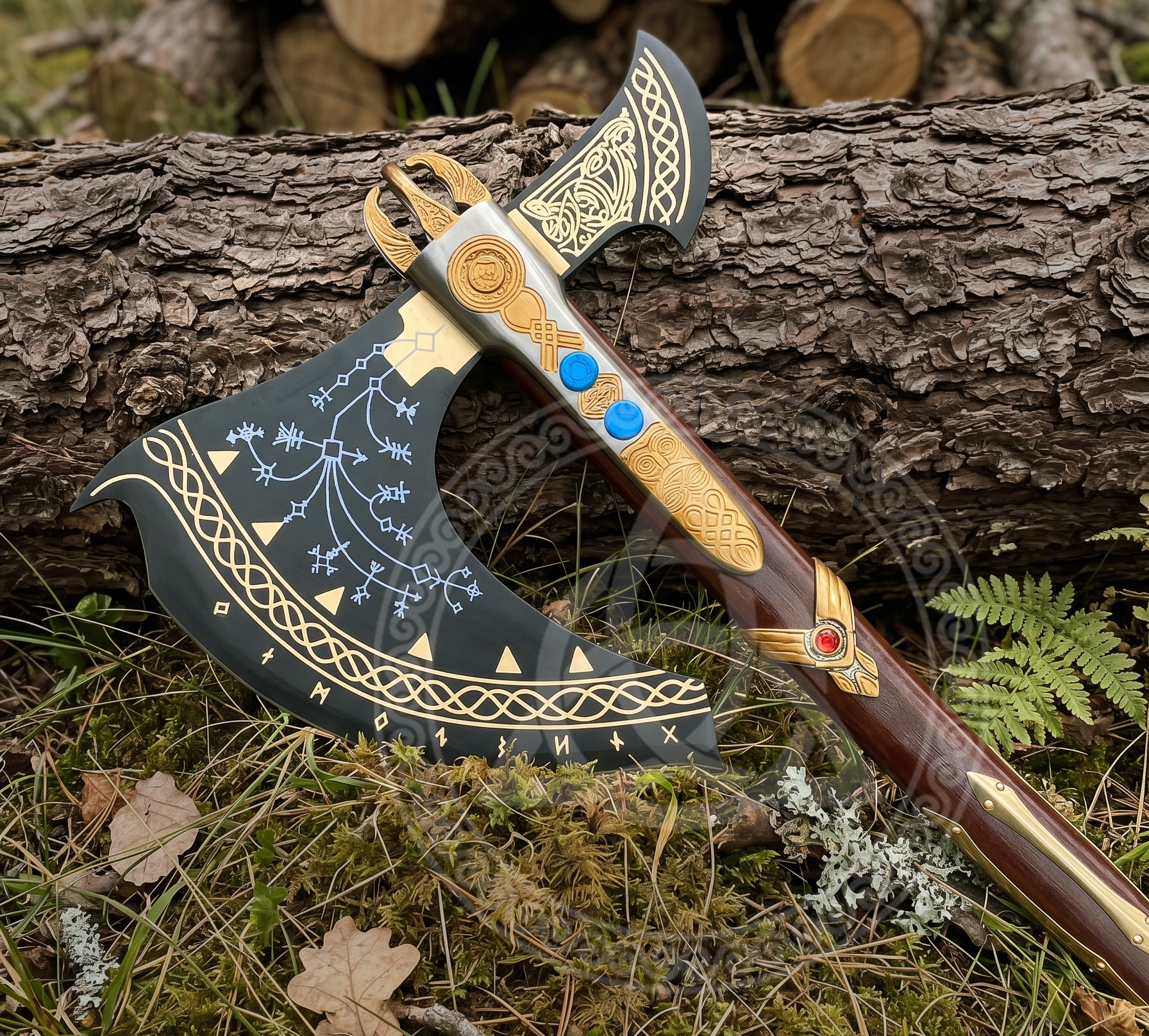 Handmade God of War Leviathan Axe - Kratos Axe Replica | Groomsmen Gift | Halloween & Christmas Present | RA-290
