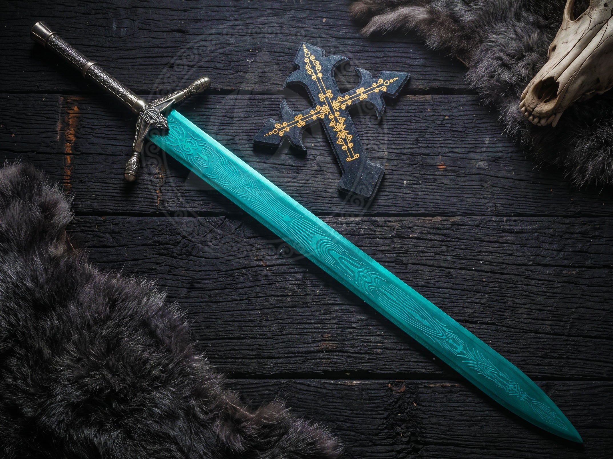 Holy Moonlight Sword Replica – Life-Size Metal Bloodborne Blade