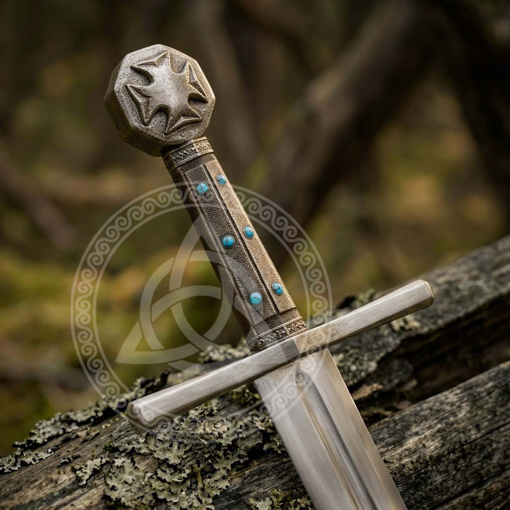 Handmade Crusader Sword | Medieval Knight Replica with Scabbard