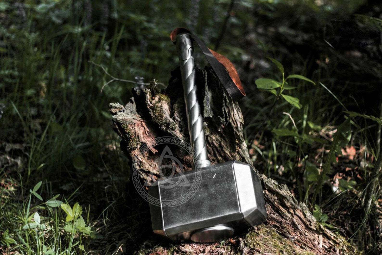 Hand-Forged Polished Steel Mjolnir | Thor's Hammer Collectable Replica