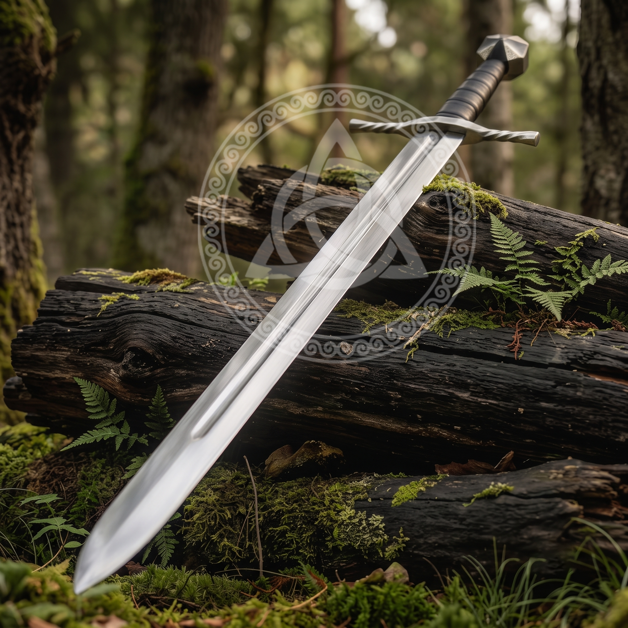 Custom Teutonic Knight Sword Replica with Scabbard - Medieval Blade