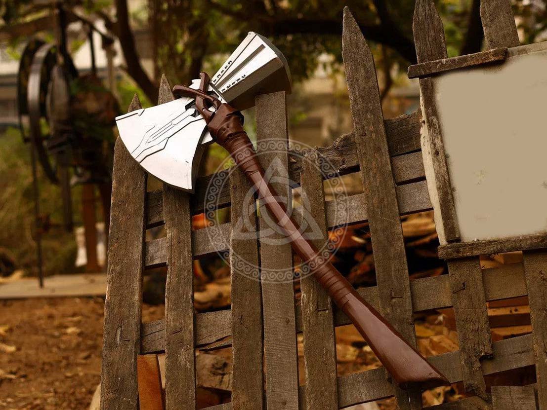 Thor Stormbreaker Axe Hammer 1:1 Scale Movie Prop Cosplay Replica