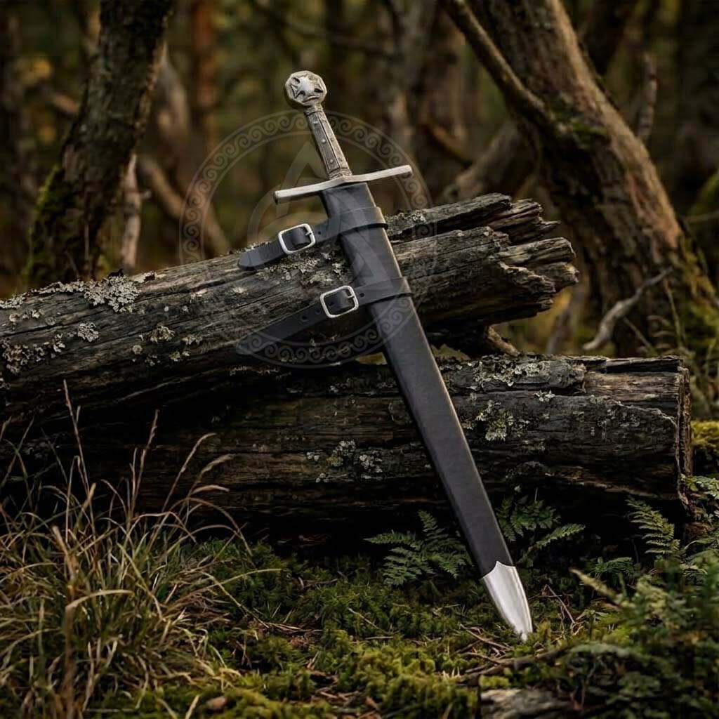 Handmade Crusader Sword | Medieval Knight Replica with Scabbard