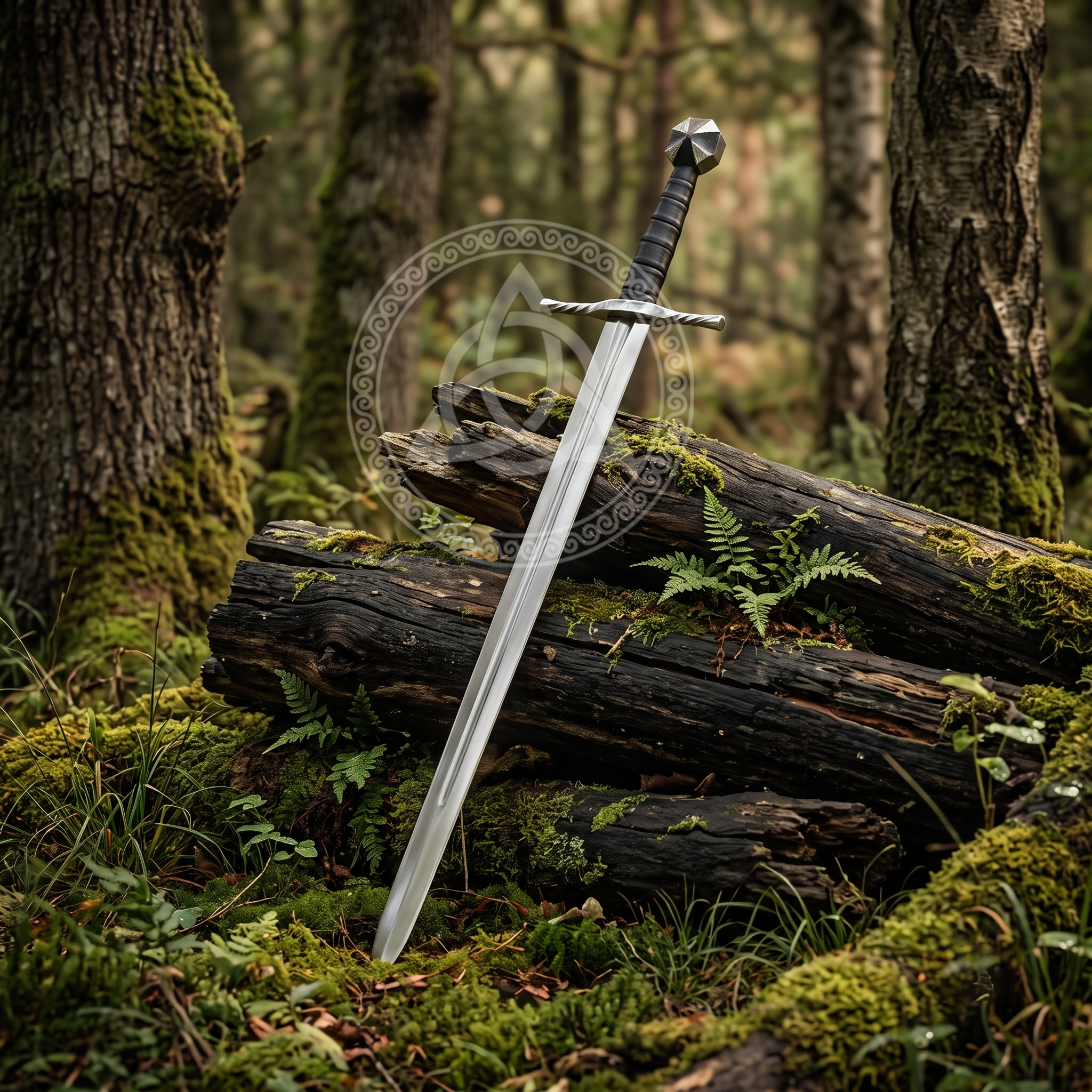 Custom Teutonic Knight Sword Replica with Scabbard - Medieval Blade