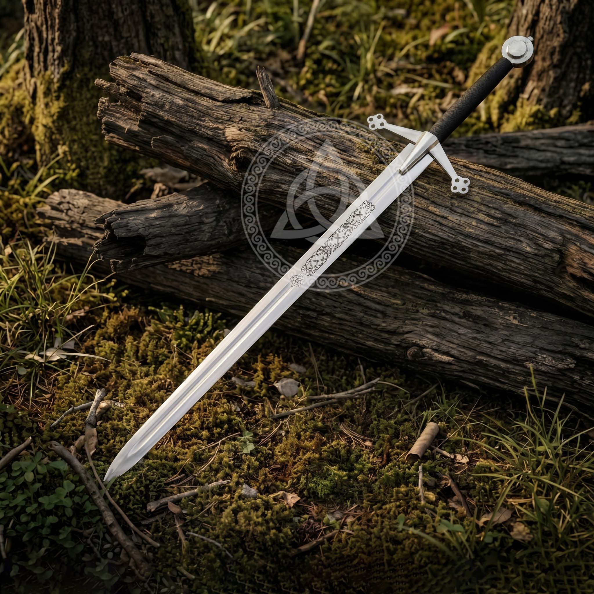 Handmade Scottish Sword & Scabbard – Medieval Highland Claymore Replica