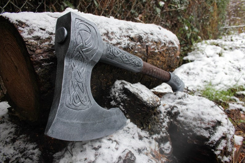 RA-144 Handmade Assassin's Creed Valhalla Eivors Axe, Viking Axe, Hand Forged Axe, Gift For Men, Gift For Him, Father's Day GIft - Ragnar Armoury