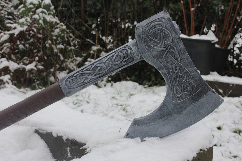 RA-144 Handmade Assassin's Creed Valhalla Eivors Axe, Viking Axe, Hand Forged Axe, Gift For Men, Gift For Him, Father's Day GIft - Ragnar Armoury