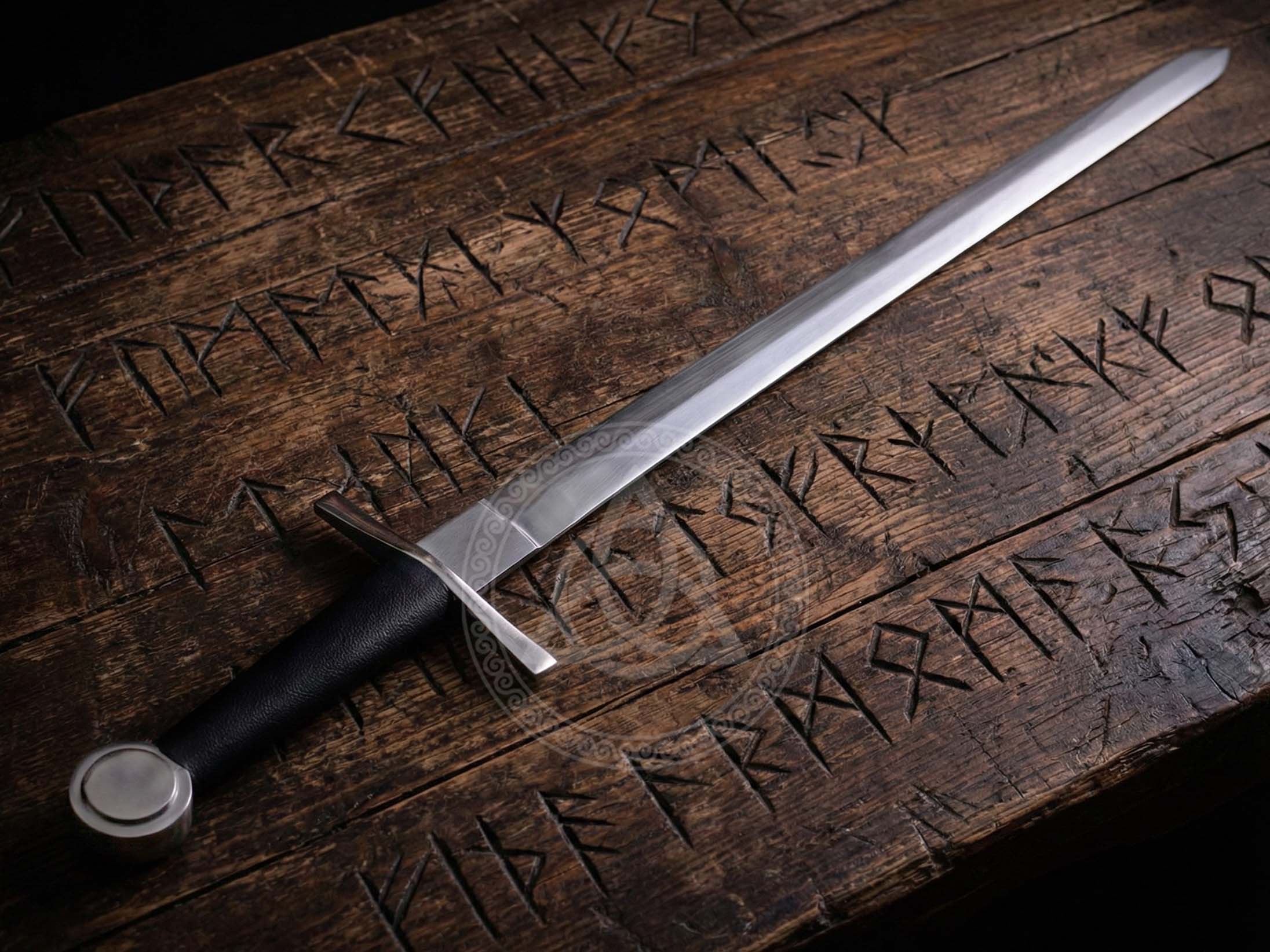 Handmade Viking & Medieval Sword Replica with Leather Scabbard