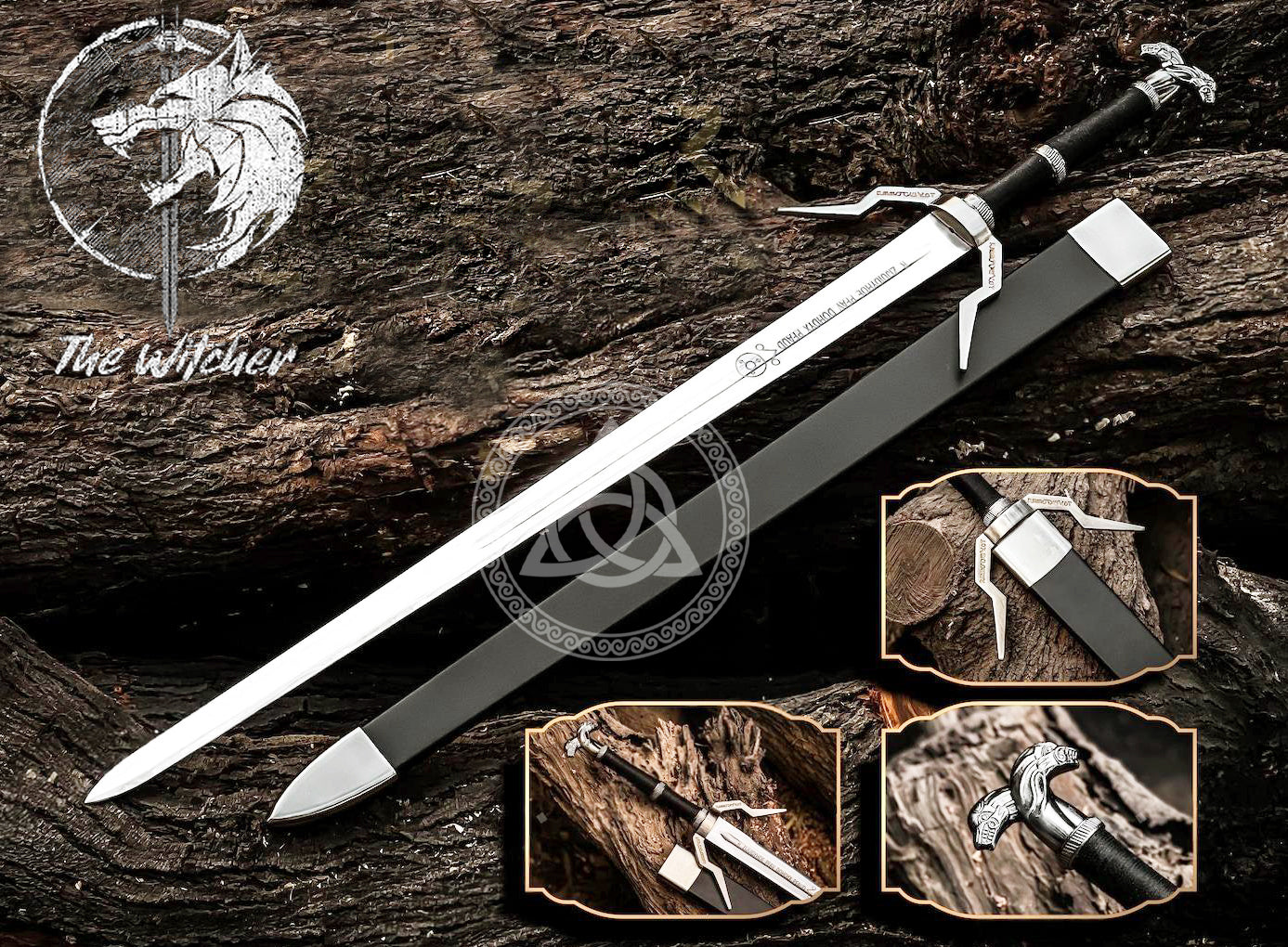 Witcher Ciri Sword & Geralt of Rivia Sword – Replica Steel Set