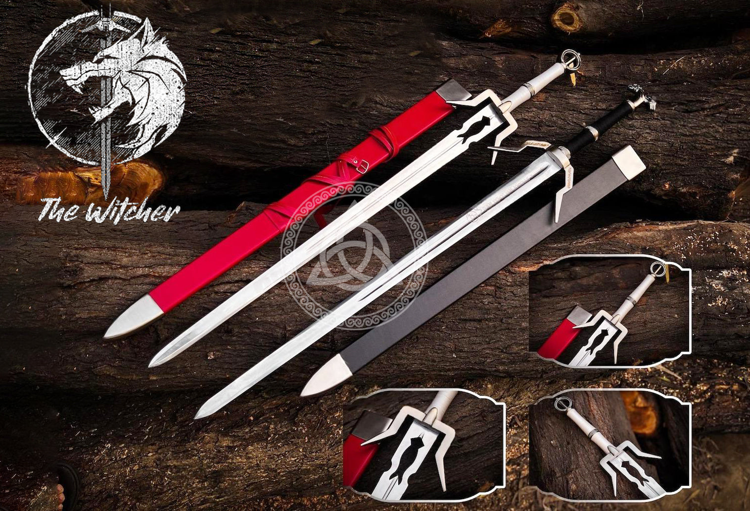 Witcher Ciri Sword & Geralt of Rivia Sword – Replica Steel Set