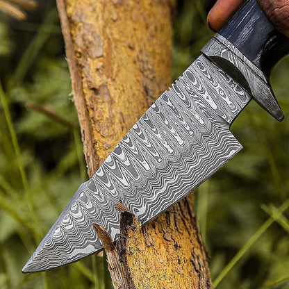 RA-274 Hand-Forged Damascus Steel Fixed Blade Hunting Knife, Gift For Men, Anniversary Gift, Christmas Gift - Ragnar Armoury