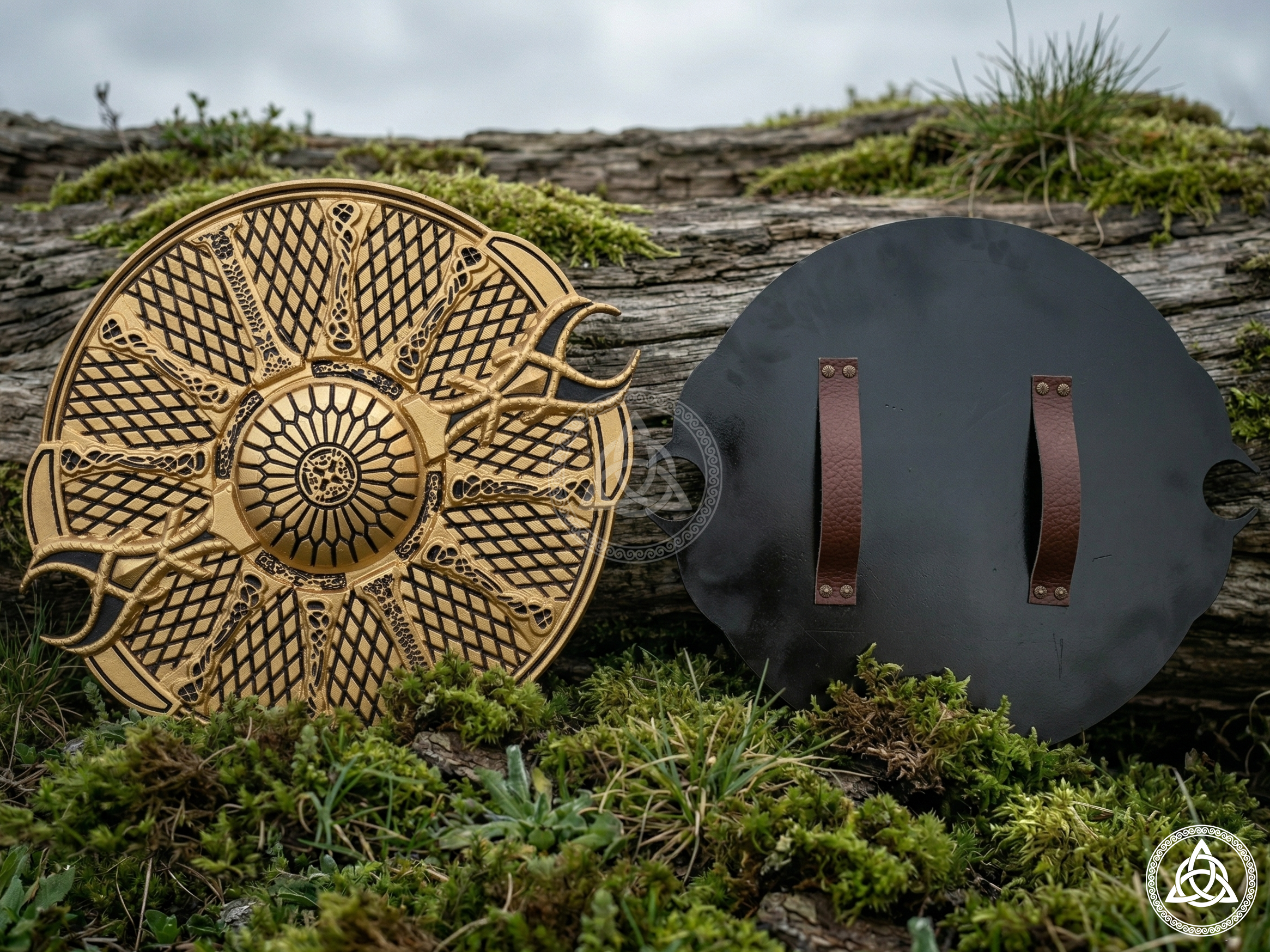Kratos' Golden Guardian: The Iconic God of War Shield Replica