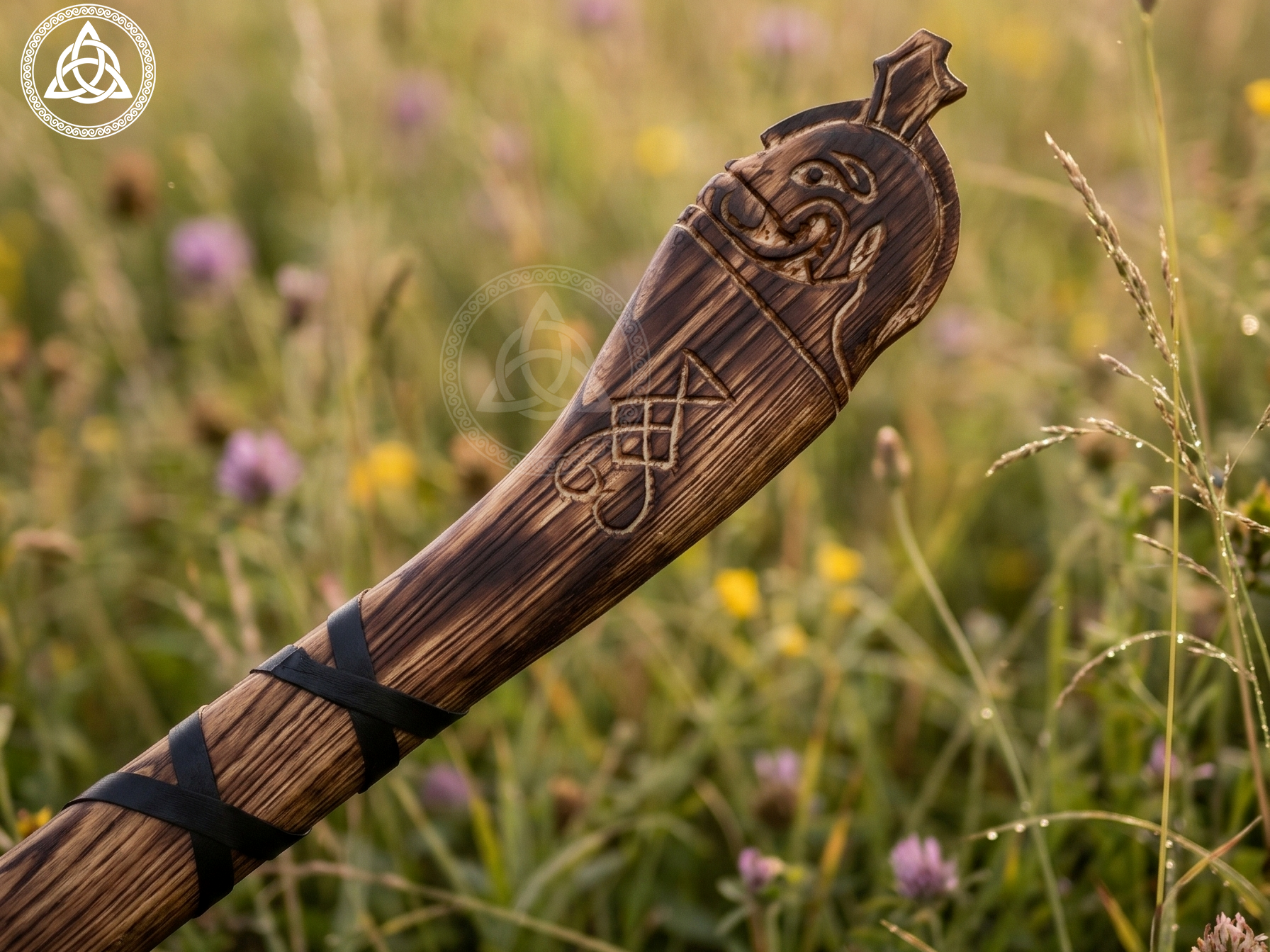 Hand-Forged Kratos Leviathan Axe - God of War Wall Hanging Replica
