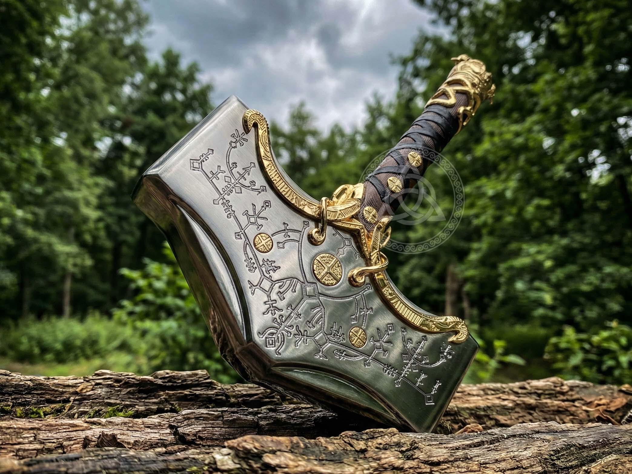 Full Scale God of War Ragnarok Mjolnir Thor Hammer Prop Replica