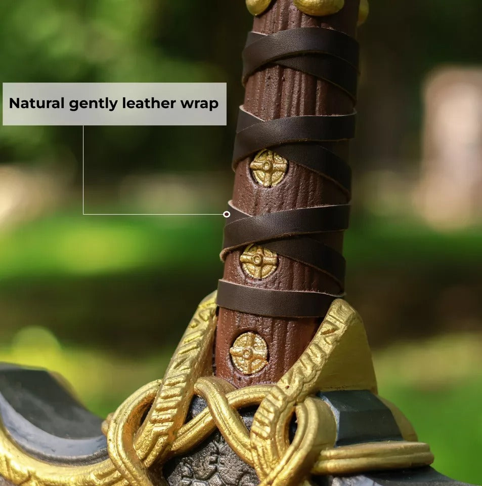 Martillo de metal Mjolnir de God of War Ragnarök: réplica del martillo de Thor, martillo vikingo personalizado RA-209