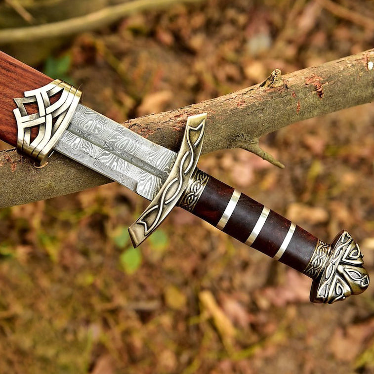 Handmade Damascus Steel Premium Sword | Nordic Viking Sword | Northmen Sword | RA-300