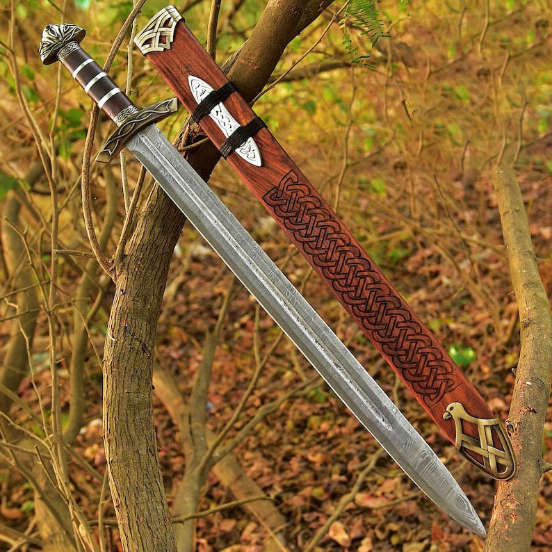 Handmade Damascus Steel Premium Sword | Nordic Viking Sword | Northmen Sword | RA-300