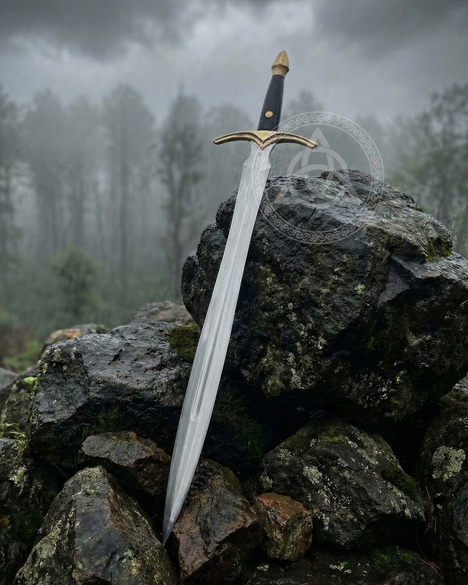 Handmade Medieval European Sword with Leather Scabbard