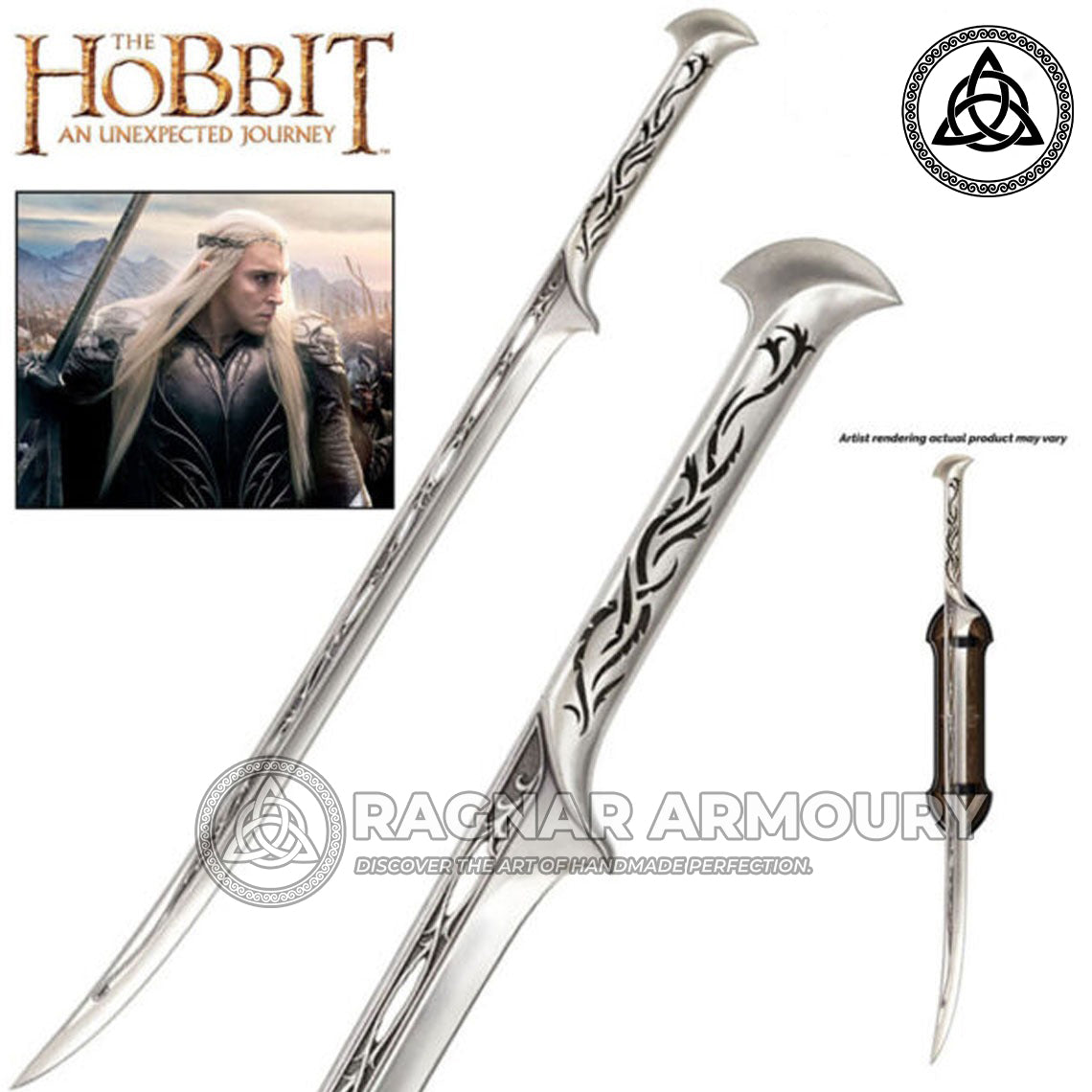 RA-150 The Hobbit Elvenking Sword from Lord of The Rings, High Quality Made Full Stainless Steel Sword, Gift For Men, Gift For Him, Premium Sword - Ragnar Armoury