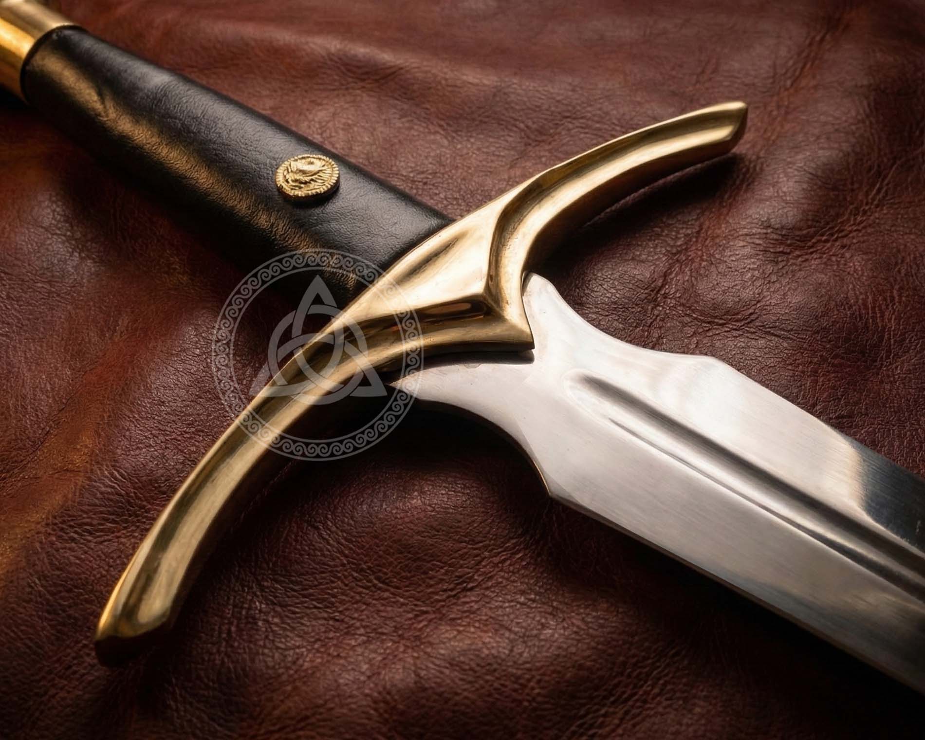 Handmade Medieval European Sword with Leather Scabbard
