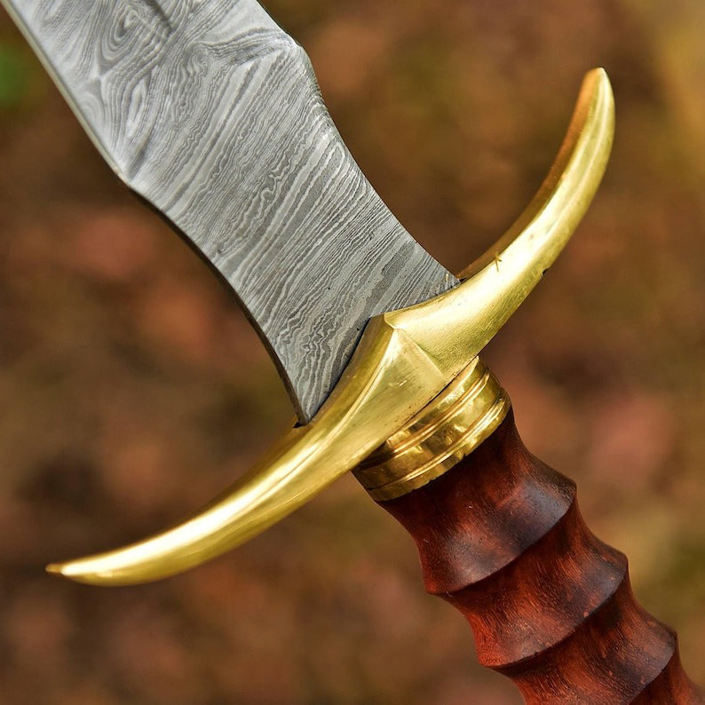 Hand-Forged Damascus Steel Sword | Viking Sword | Medieval Larp Sword | RA-299