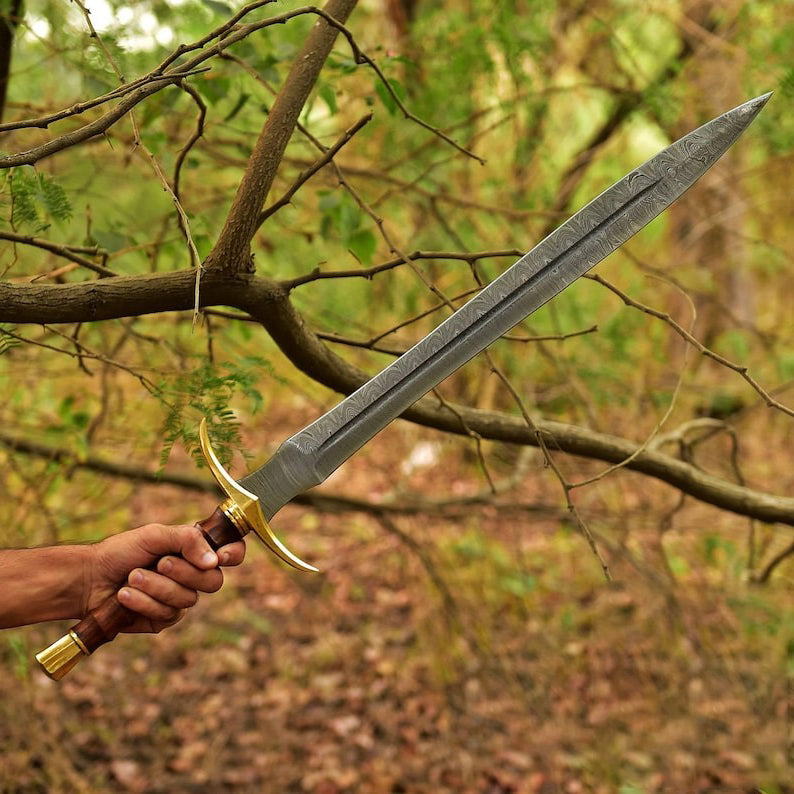 Hand-Forged Damascus Steel Sword | Viking Sword | Medieval Larp Sword | RA-299