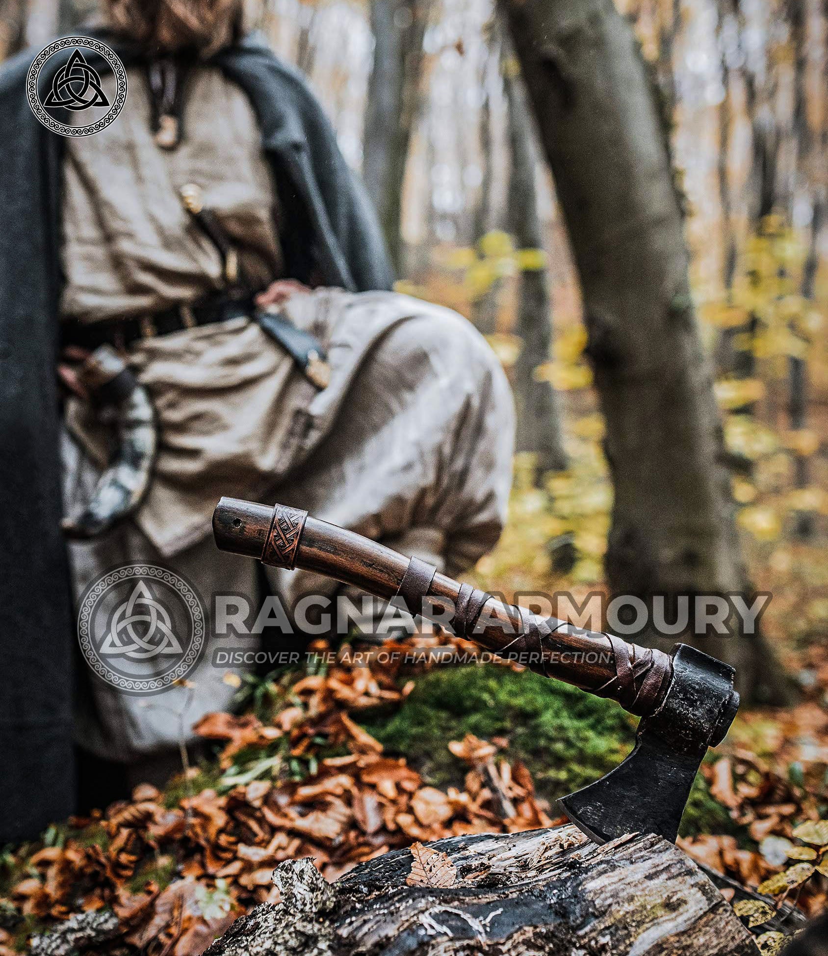 RA-200 Hand Forged Axe, Viking Axe, Scandinavian Axe, Historical weapon, Personalized axe gift, Gift For Men - Ragnar Armoury