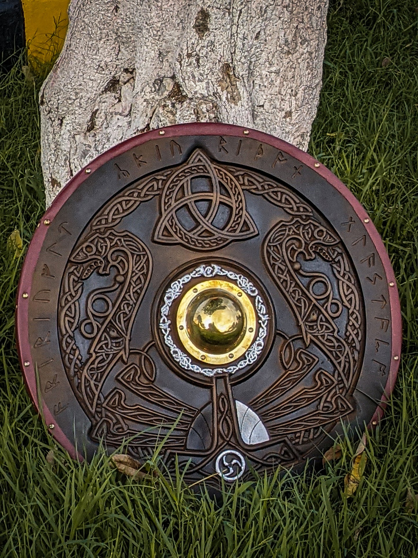 RA-67 Custom Handmade Viking Battle Shield, Authentic Viking Shield, Real Viking Shield, Gift For Men, Viking Lover Gift, Gift For Him, Christmas Gift - Ragnar Armoury