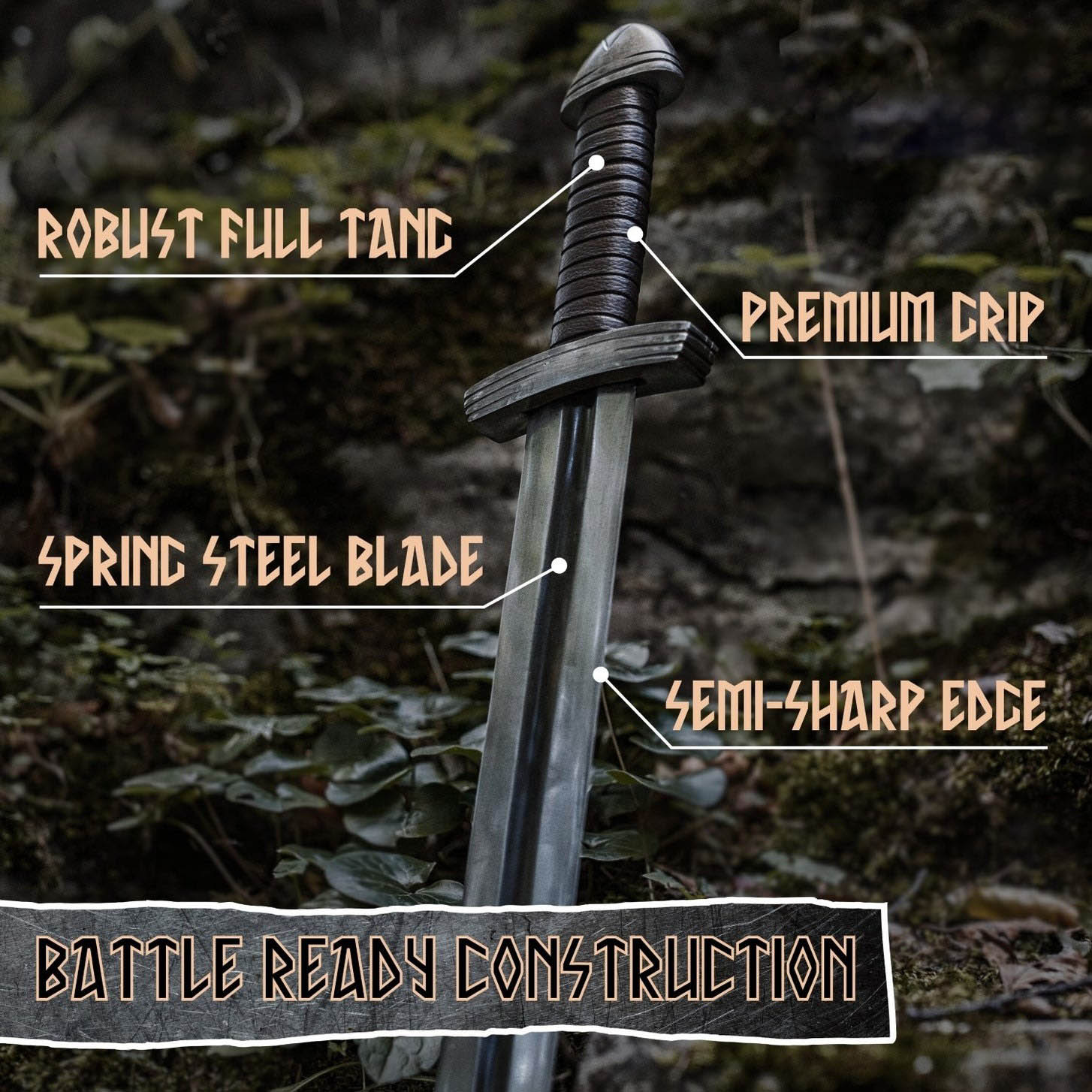 10th Century Viking Sword Helbítr, Viking Sword In Battle, Hand Forged Viking Sword | RA-227