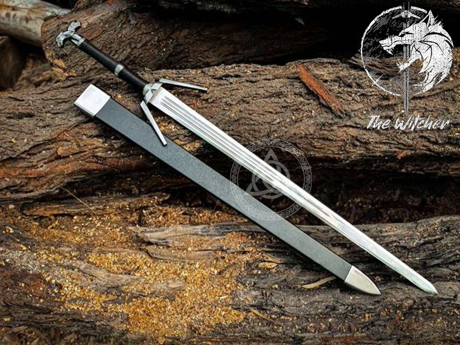 Witcher Geralt Sword of the Wolf & Ciri Sword Replica Set