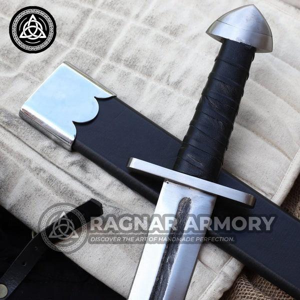 RA-89 Handmade High Made Dagger Blade Steel Sword, Viking Sword In Battle, Authentic Viking Swords, Gift For Him, Gift For Men, Wall Hanging Unique Idea, Christmas Gift. - Ragnar Armoury