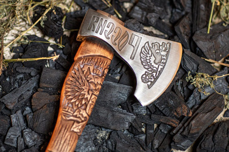 RA-258 Expertly Crafted Handmade Viking Axe, Hand Craved Handle Viking Axe, Nordic Axe, Viking battle axe, Gift For Men, Gift For Husband, Christmas Gift - Ragnar Armoury