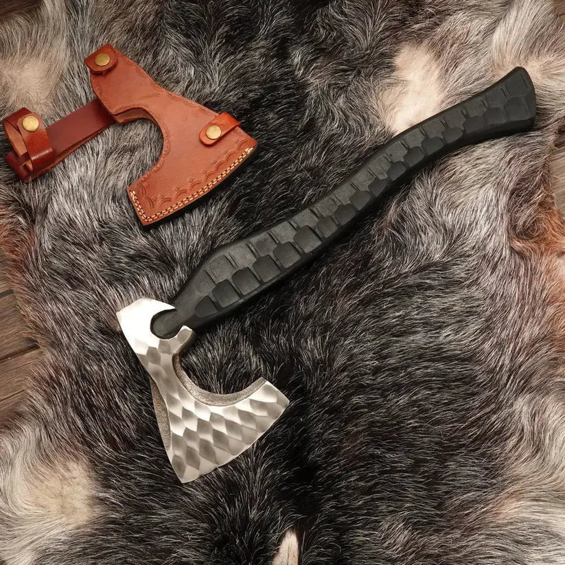 RA-26 Hand forged axe, Medieval Axe, Viking Axes, Hiking axe, Tomahawk axe, throwing axe, hunting axe, Valhalla axe, Groomsmen Gift, Birthday Gift, Gift for Men, Christmas Gift - Ragnar Armoury