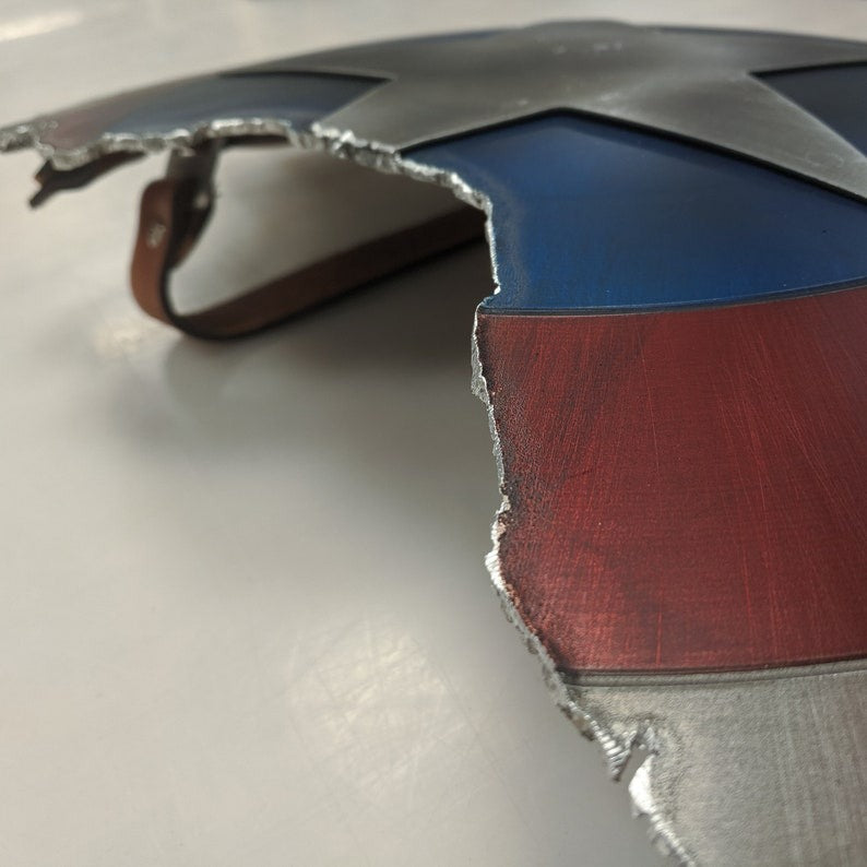 RA-242 Captain America Broken Shield, Metal Shield, Marvel Shield, Gift For Him, Anniversary Gift - Ragnar Armoury